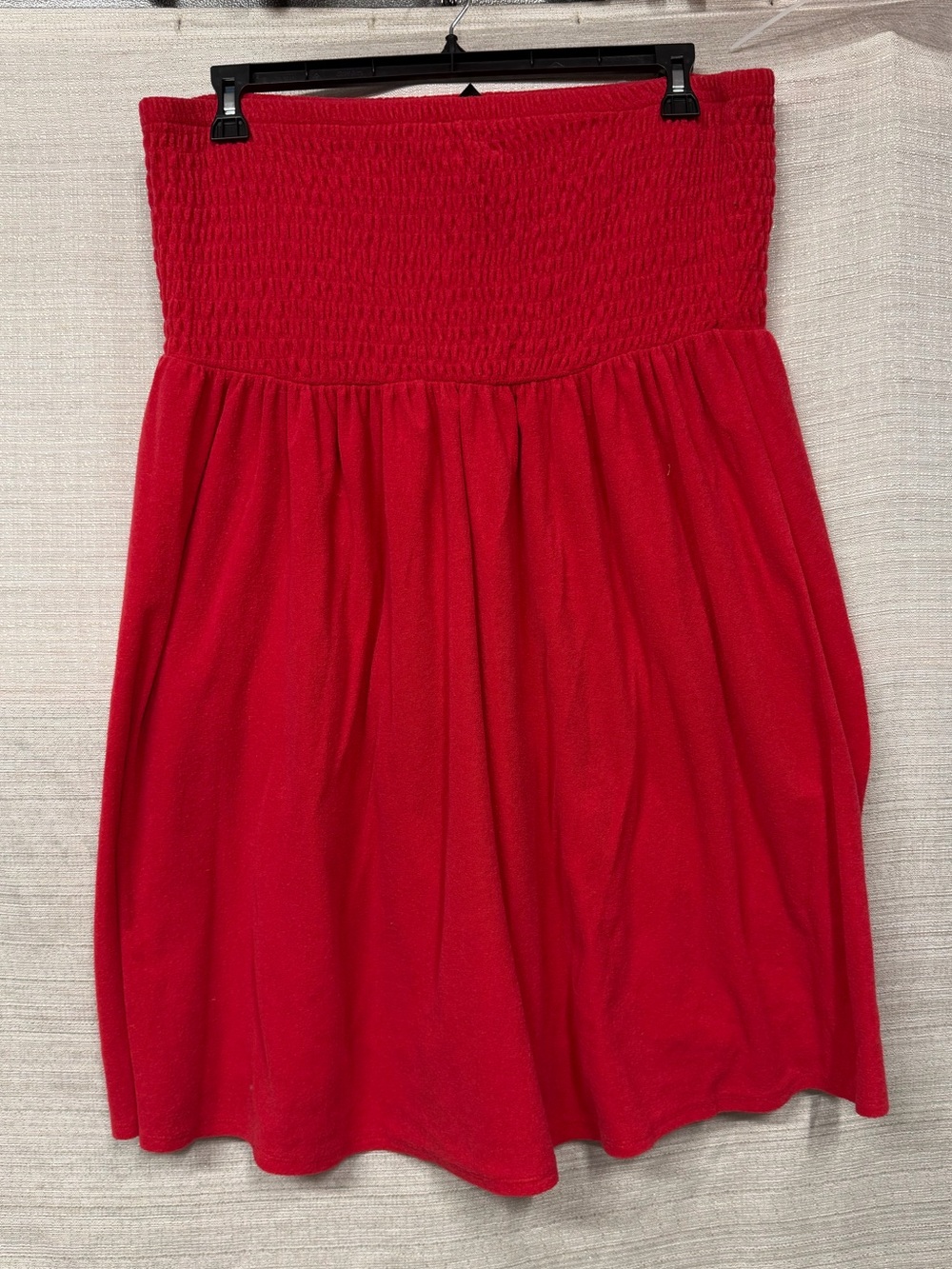 torrid Red Strapless Smocked Waist Sleep Dress